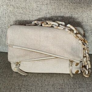 Hammitt Dillon Sml, Glimmer Ivory/Marin Nubuck Suede Combination w/Brushed Gold!